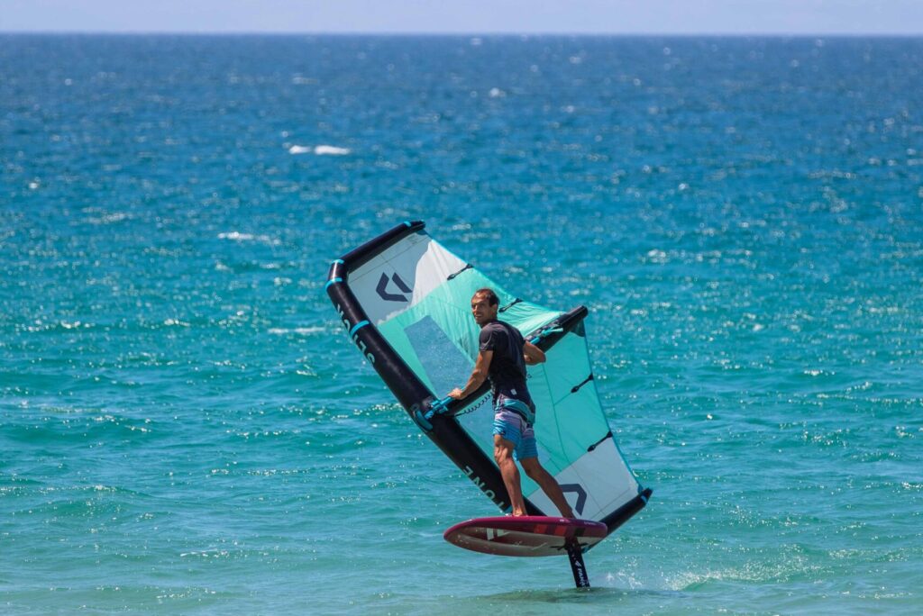 Wingfoil action in Tarifa